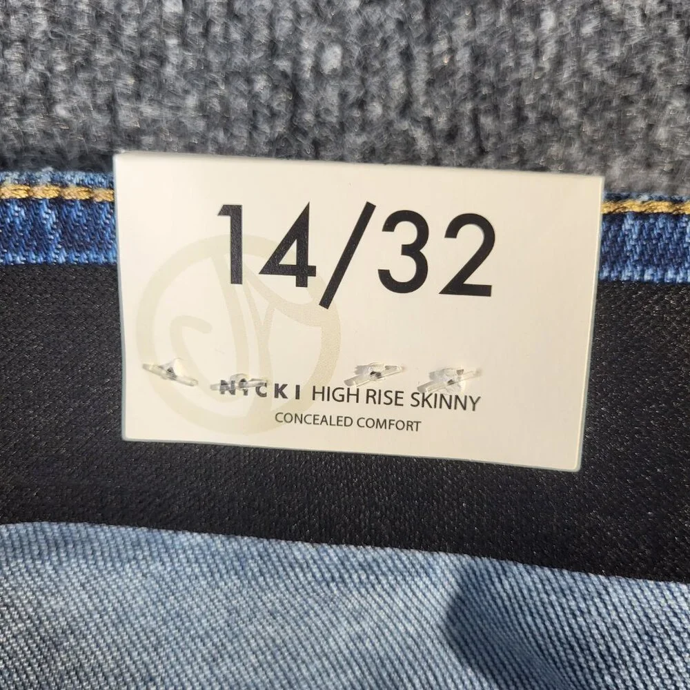 Curve Appeal Women's Jeans Size 14 Nicki High Rise Skinny Capri 14/32 - Picture 5 of 12